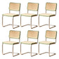 Contemporary Style Open Back Plastic Metal Base Dining Side Chair for Home Matcha Green 6 Piece Set Clearhalo 'Dining Chairs' 'Dining Tables & Seating' 'dining_chair' 'furn' 'furn_dining_chair' 'Furniture' 'Kitchen & Dining Furniture' 7825927