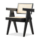 Solid Wood Open Back Contemporary Dining Accent Chair for Home Black 1 Piece Clearhalo 'Dining Chairs' 'Dining Tables & Seating' 'dining_chair' 'furn' 'furn_dining_chair' 'Furniture' 'Kitchen & Dining Furniture' 7825952