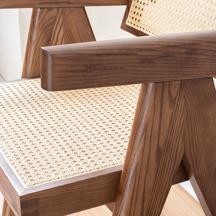 Solid Wood Open Back Contemporary Dining Accent Chair for Home Clearhalo 'Dining Chairs' 'Dining Tables & Seating' 'dining_chair' 'furn' 'furn_dining_chair' 'Furniture' 'Kitchen & Dining Furniture' 7825963