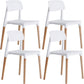 Plastic and Solid Wood Open Back Contemporary Dining Side Chair