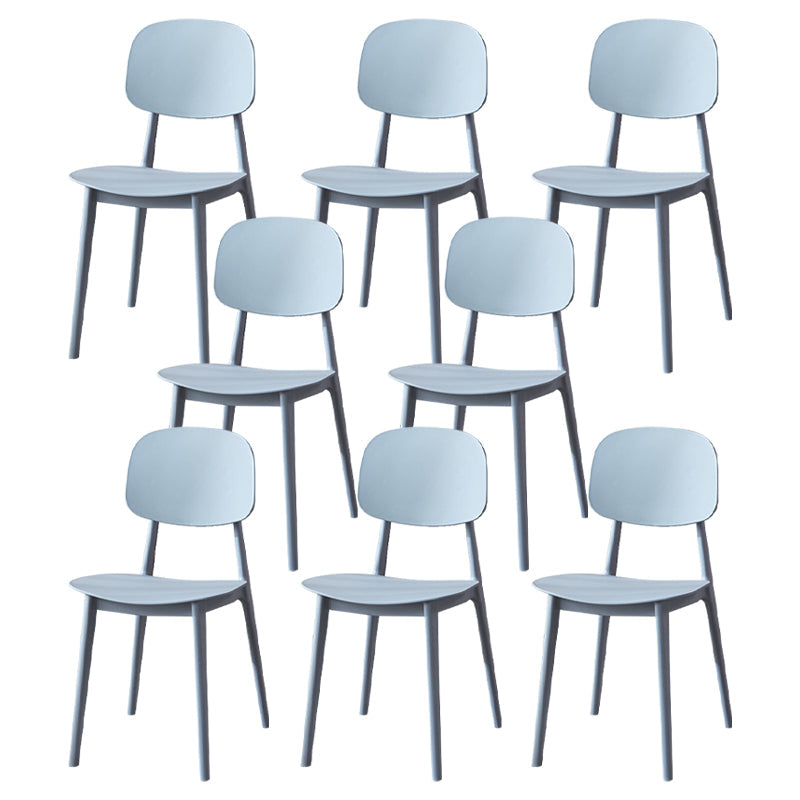 Contemporary Style Open Back Plastic Dining Side Chair for Home