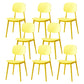Contemporary Style Open Back Plastic Dining Side Chair for Home