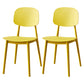 Contemporary Style Open Back Plastic Dining Side Chair for Home
