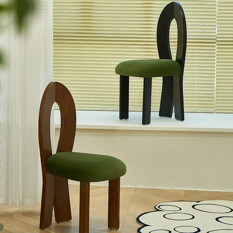 Modern Dining Room Open Back Solid Wood Upholstered Dining Chair Clearhalo 'Dining Chairs' 'Dining Tables & Seating' 'dining_chair' 'furn' 'furn_dining_chair' 'Furniture' 'Kitchen & Dining Furniture' 7826103