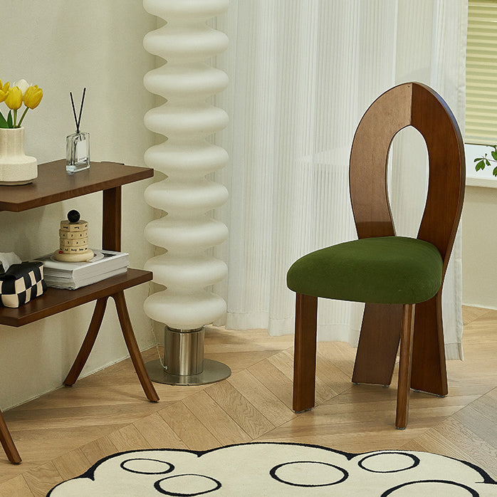 Modern Dining Room Open Back Solid Wood Upholstered Dining Chair Clearhalo 'Dining Chairs' 'Dining Tables & Seating' 'dining_chair' 'furn' 'furn_dining_chair' 'Furniture' 'Kitchen & Dining Furniture' 7826108