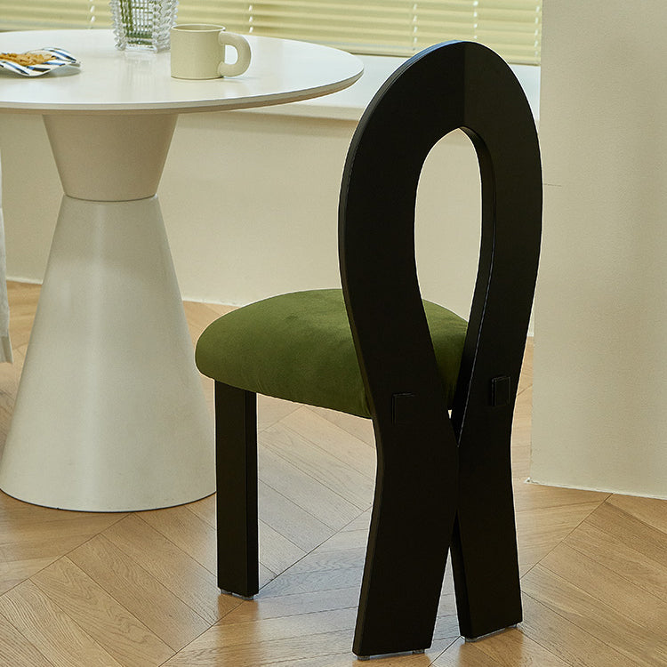 Modern Dining Room Open Back Solid Wood Upholstered Dining Chair Clearhalo 'Dining Chairs' 'Dining Tables & Seating' 'dining_chair' 'furn' 'furn_dining_chair' 'Furniture' 'Kitchen & Dining Furniture' 7826109