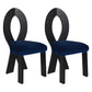 Modern Dining Room Open Back Solid Wood Upholstered Dining Chair Black-Blue 2 Piece Set Clearhalo 'Dining Chairs' 'Dining Tables & Seating' 'dining_chair' 'furn' 'furn_dining_chair' 'Furniture' 'Kitchen & Dining Furniture' 7826114