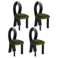 Modern Dining Room Open Back Solid Wood Upholstered Dining Chair Black Green 4 Piece Set Clearhalo 'Dining Chairs' 'Dining Tables & Seating' 'dining_chair' 'furn' 'furn_dining_chair' 'Furniture' 'Kitchen & Dining Furniture' 7826124