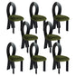 Modern Dining Room Open Back Solid Wood Upholstered Dining Chair Black Green 8 Piece Set Clearhalo 'Dining Chairs' 'Dining Tables & Seating' 'dining_chair' 'furn' 'furn_dining_chair' 'Furniture' 'Kitchen & Dining Furniture' 7826126
