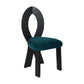 Modern Dining Room Open Back Solid Wood Upholstered Dining Chair Green-Black 1 Piece Clearhalo 'Dining Chairs' 'Dining Tables & Seating' 'dining_chair' 'furn' 'furn_dining_chair' 'Furniture' 'Kitchen & Dining Furniture' 7826127