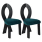 Modern Dining Room Open Back Solid Wood Upholstered Dining Chair Green-Black 2 Piece Set Clearhalo 'Dining Chairs' 'Dining Tables & Seating' 'dining_chair' 'furn' 'furn_dining_chair' 'Furniture' 'Kitchen & Dining Furniture' 7826128