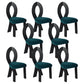 Modern Dining Room Open Back Solid Wood Upholstered Dining Chair Green-Black 8 Piece Set Clearhalo 'Dining Chairs' 'Dining Tables & Seating' 'dining_chair' 'furn' 'furn_dining_chair' 'Furniture' 'Kitchen & Dining Furniture' 7826131