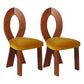 Modern Dining Room Open Back Solid Wood Upholstered Dining Chair Yellow-Brown 2 Piece Set Clearhalo 'Dining Chairs' 'Dining Tables & Seating' 'dining_chair' 'furn' 'furn_dining_chair' 'Furniture' 'Kitchen & Dining Furniture' 7826133