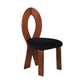Modern Dining Room Open Back Solid Wood Upholstered Dining Chair Brown Black 1 Piece Clearhalo 'Dining Chairs' 'Dining Tables & Seating' 'dining_chair' 'furn' 'furn_dining_chair' 'Furniture' 'Kitchen & Dining Furniture' 7826137