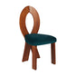 Modern Dining Room Open Back Solid Wood Upholstered Dining Chair Brown Green 1 Piece Clearhalo 'Dining Chairs' 'Dining Tables & Seating' 'dining_chair' 'furn' 'furn_dining_chair' 'Furniture' 'Kitchen & Dining Furniture' 7826142