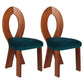 Modern Dining Room Open Back Solid Wood Upholstered Dining Chair Brown Green 2 Piece Set Clearhalo 'Dining Chairs' 'Dining Tables & Seating' 'dining_chair' 'furn' 'furn_dining_chair' 'Furniture' 'Kitchen & Dining Furniture' 7826143