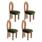 Modern Dining Room Open Back Solid Wood Upholstered Dining Chair Brown Dark Green 4 Piece Set Clearhalo 'Dining Chairs' 'Dining Tables & Seating' 'dining_chair' 'furn' 'furn_dining_chair' 'Furniture' 'Kitchen & Dining Furniture' 7826154