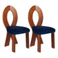 Modern Dining Room Open Back Solid Wood Upholstered Dining Chair Brown Blue 2 Piece Set Clearhalo 'Dining Chairs' 'Dining Tables & Seating' 'dining_chair' 'furn' 'furn_dining_chair' 'Furniture' 'Kitchen & Dining Furniture' 7826158