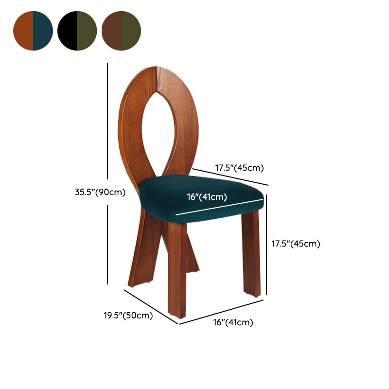 Modern Dining Room Open Back Solid Wood Upholstered Dining Chair Clearhalo 'Dining Chairs' 'Dining Tables & Seating' 'dining_chair' 'furn' 'furn_dining_chair' 'Furniture' 'Kitchen & Dining Furniture' 7826168