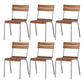 Contemporary Beech Solid Wood Armless Bar Stool with Footrest