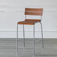 Contemporary Beech Solid Wood Armless Bar Stool with Footrest