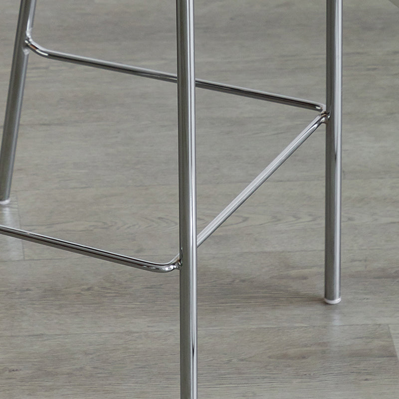 フットレストを備えた現代のビーチソリッドウッドアームレスバースツール