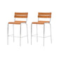 Contemporary Manufactured Wood Low Back Bar Stool with Footrest 2 Piece Set Counter Stool(26"H) Clearhalo 'Bar Furniture' 'Bar Stools' 'bar_stools' 'furn' 'furn_bar_stools' 'Furniture' 'Kitchen & Dining Furniture' 7826198