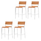 Contemporary Manufactured Wood Low Back Bar Stool with Footrest 4 Piece Set Counter Stool(26"H) Clearhalo 'Bar Furniture' 'Bar Stools' 'bar_stools' 'furn' 'furn_bar_stools' 'Furniture' 'Kitchen & Dining Furniture' 7826199