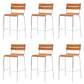 Contemporary Manufactured Wood Low Back Bar Stool with Footrest 6 Piece Set Counter Stool(26"H) Clearhalo 'Bar Furniture' 'Bar Stools' 'bar_stools' 'furn' 'furn_bar_stools' 'Furniture' 'Kitchen & Dining Furniture' 7826201