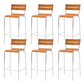 Contemporary Manufactured Wood Low Back Bar Stool with Footrest 6 Piece Set Bar Stool(30"H) Clearhalo 'Bar Furniture' 'Bar Stools' 'bar_stools' 'furn' 'furn_bar_stools' 'Furniture' 'Kitchen & Dining Furniture' 7826211