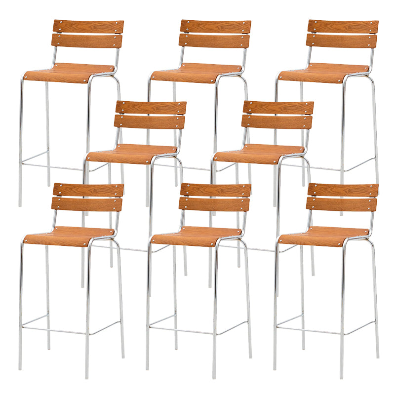 Contemporary Manufactured Wood Low Back Bar Stool with Footrest 8 Piece Set Bar Stool(30"H) Clearhalo 'Bar Furniture' 'Bar Stools' 'bar_stools' 'furn' 'furn_bar_stools' 'Furniture' 'Kitchen & Dining Furniture' 7826213