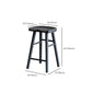 Contemporary Ash Solid Wood Backless Bar Stool with Footrest