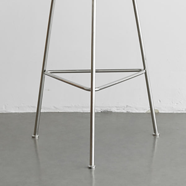 金属ベースのある現代のアームレスラウンドバックレスバースツール