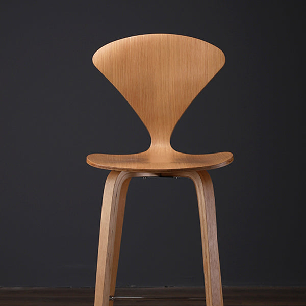 Contemporary Contoured Seat Low Back Bar Stools with Footrest