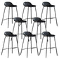 Contemporary Faux Leather Bucket Bar Stools with Black Metal Base Black 8 Piece Set Clearhalo 'Bar Furniture' 'Bar Stools' 'bar_stools' 'furn' 'furn_bar_stools' 'Furniture' 'Kitchen & Dining Furniture' 7826296