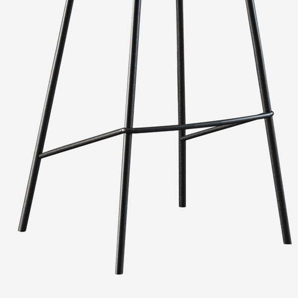 Contemporary Faux Leather Bucket Bar Stools with Black Metal Base Clearhalo 'Bar Furniture' 'Bar Stools' 'bar_stools' 'furn' 'furn_bar_stools' 'Furniture' 'Kitchen & Dining Furniture' 7826301