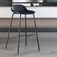 Contemporary Faux Leather Bucket Bar Stools with Black Metal Base Blue 1 Piece Clearhalo 'Bar Furniture' 'Bar Stools' 'bar_stools' 'furn' 'furn_bar_stools' 'Furniture' 'Kitchen & Dining Furniture' 7826307