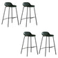 Contemporary Faux Leather Bucket Bar Stools with Black Metal Base Green 4 Piece Set Clearhalo 'Bar Furniture' 'Bar Stools' 'bar_stools' 'furn' 'furn_bar_stools' 'Furniture' 'Kitchen & Dining Furniture' 7826314