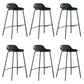 Contemporary Faux Leather Bucket Bar Stools with Black Metal Base Green 6 Piece Set Clearhalo 'Bar Furniture' 'Bar Stools' 'bar_stools' 'furn' 'furn_bar_stools' 'Furniture' 'Kitchen & Dining Furniture' 7826315