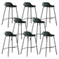 Contemporary Faux Leather Bucket Bar Stools with Black Metal Base Green 8 Piece Set Clearhalo 'Bar Furniture' 'Bar Stools' 'bar_stools' 'furn' 'furn_bar_stools' 'Furniture' 'Kitchen & Dining Furniture' 7826316