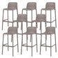 Contemporary Low Back Plastic Armless Bar Stool with Footrest