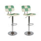 Contemporary Adjustable Height Swivel Upholstered Bar Stool with Footrest Green 2 Piece Set Clearhalo 'Bar Furniture' 'Bar Stools' 'bar_stools' 'furn' 'furn_bar_stools' 'Furniture' 'Kitchen & Dining Furniture' 7826375