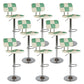 Contemporary Adjustable Height Swivel Upholstered Bar Stool with Footrest Green 8 Piece Set Clearhalo 'Bar Furniture' 'Bar Stools' 'bar_stools' 'furn' 'furn_bar_stools' 'Furniture' 'Kitchen & Dining Furniture' 7826381