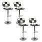 Contemporary Adjustable Height Swivel Upholstered Bar Stool with Footrest Black 4 Piece Set Clearhalo 'Bar Furniture' 'Bar Stools' 'bar_stools' 'furn' 'furn_bar_stools' 'Furniture' 'Kitchen & Dining Furniture' 7826387