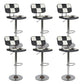 Contemporary Adjustable Height Swivel Upholstered Bar Stool with Footrest Black 6 Piece Set Clearhalo 'Bar Furniture' 'Bar Stools' 'bar_stools' 'furn' 'furn_bar_stools' 'Furniture' 'Kitchen & Dining Furniture' 7826389