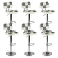 Contemporary Adjustable Height Swivel Upholstered Bar Stool with Footrest Gray 6 Piece Set Clearhalo 'Bar Furniture' 'Bar Stools' 'bar_stools' 'furn' 'furn_bar_stools' 'Furniture' 'Kitchen & Dining Furniture' 7826396