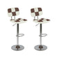 Contemporary Adjustable Height Swivel Upholstered Bar Stool with Footrest Brown 2 Piece Set Clearhalo 'Bar Furniture' 'Bar Stools' 'bar_stools' 'furn' 'furn_bar_stools' 'Furniture' 'Kitchen & Dining Furniture' 7826399