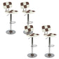 Contemporary Adjustable Height Swivel Upholstered Bar Stool with Footrest Brown 4 Piece Set Clearhalo 'Bar Furniture' 'Bar Stools' 'bar_stools' 'furn' 'furn_bar_stools' 'Furniture' 'Kitchen & Dining Furniture' 7826400