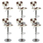 Contemporary Adjustable Height Swivel Upholstered Bar Stool with Footrest Brown 6 Piece Set Clearhalo 'Bar Furniture' 'Bar Stools' 'bar_stools' 'furn' 'furn_bar_stools' 'Furniture' 'Kitchen & Dining Furniture' 7826401