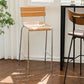 Contemporary Low Back Armless Bar Stool with Silver Metal Base